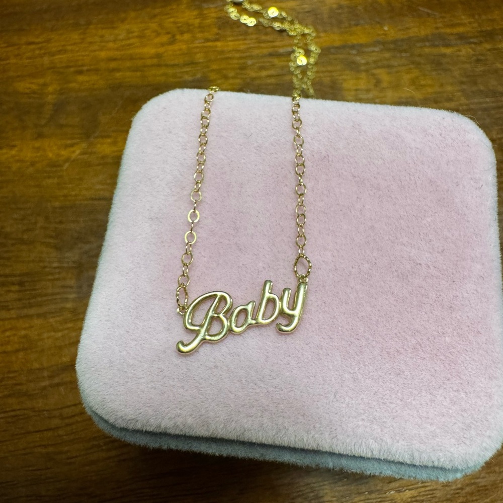 10K Solid Gold 'Baby' Necklace
